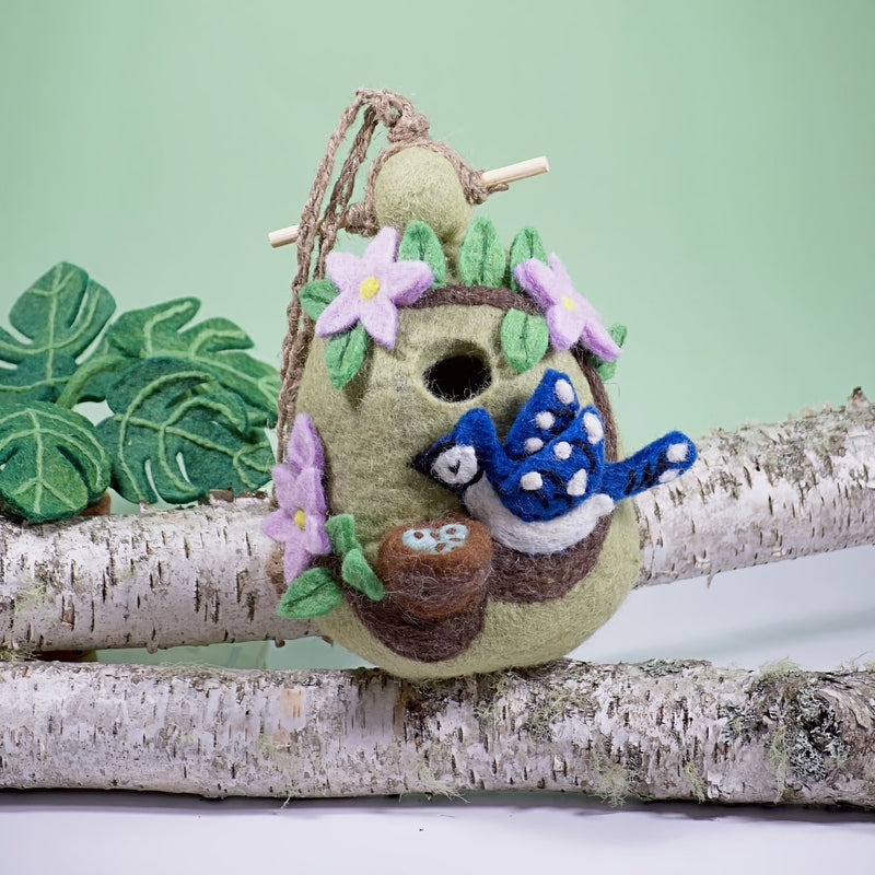 Felt Birdhouse Nesting Blue Jay