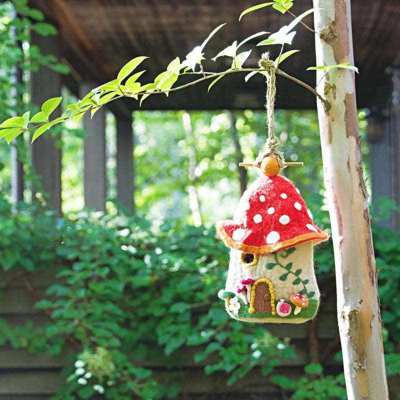 Felt Birdhouse Fungi House