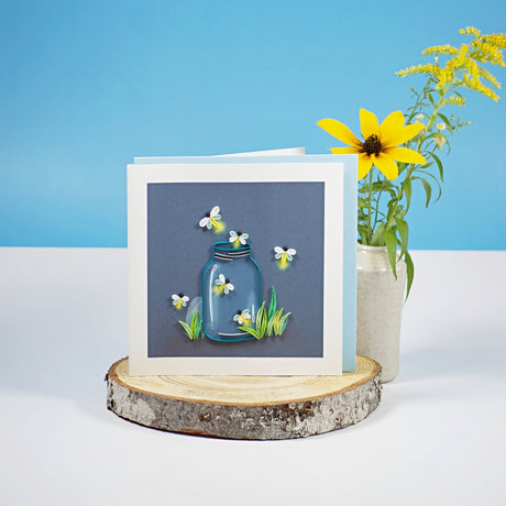 Fireflies Quilling Card