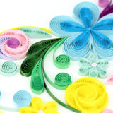Floral Rainbow Heart Quilling Card