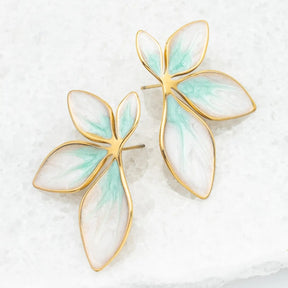 Flourish Mint Leaf Earrings