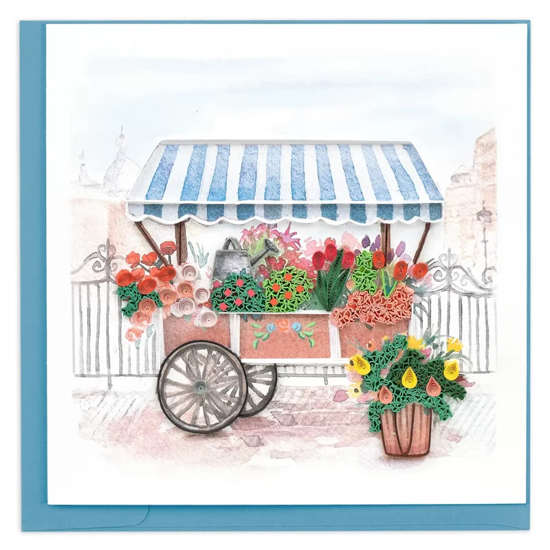 Flower Cart Quilling Card
