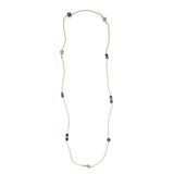 Gem Rope Necklace - Cool Gray/Black