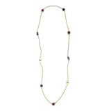 Gem Rope Necklace - Midnight/Burgundy