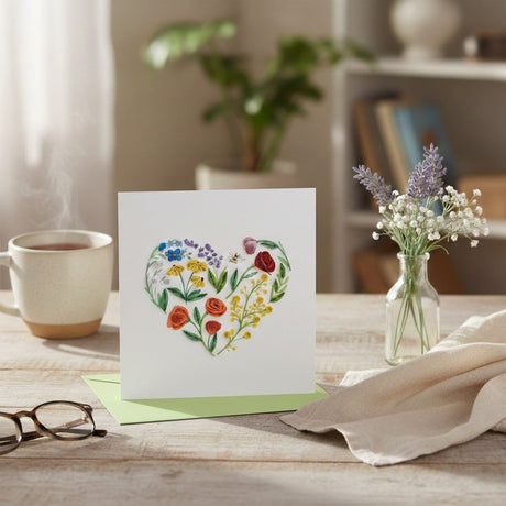 Garden Heart Quilling Card