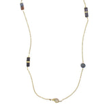 Gem Rope Necklace - Cool Gray/Black