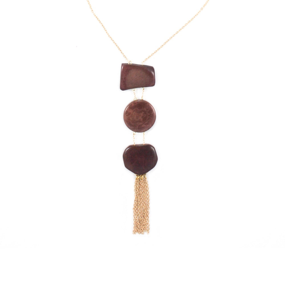 Gracia Necklace - Burgundy