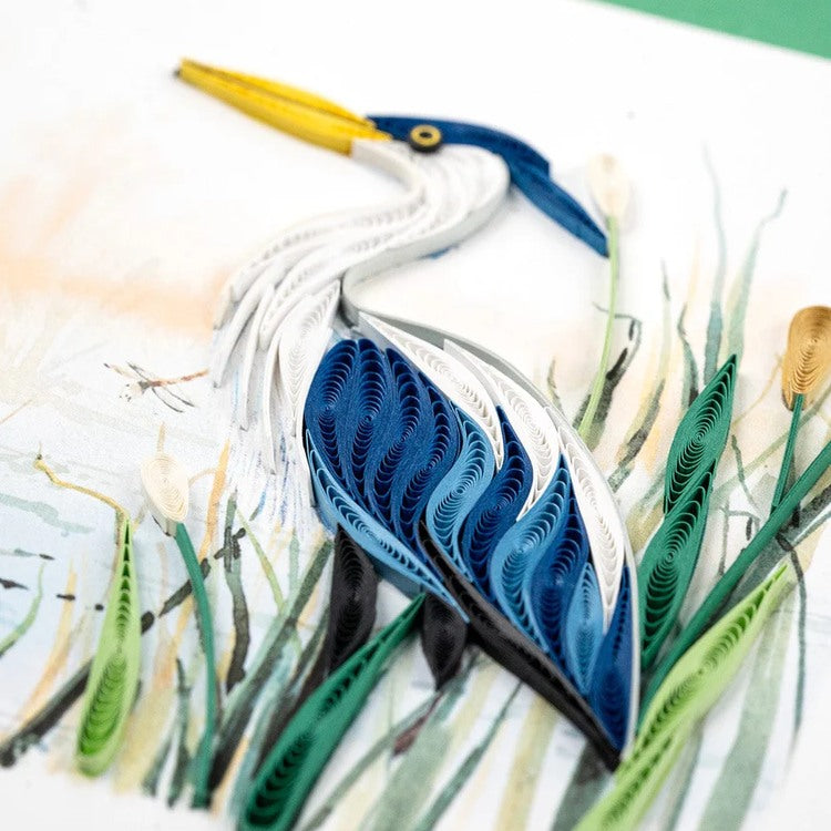 Great Blue Heron Quilling Card 1