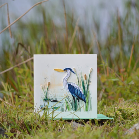 Great Blue Heron Quilling Card