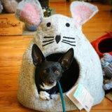 Grey Mouse Wool Pet Cave 1