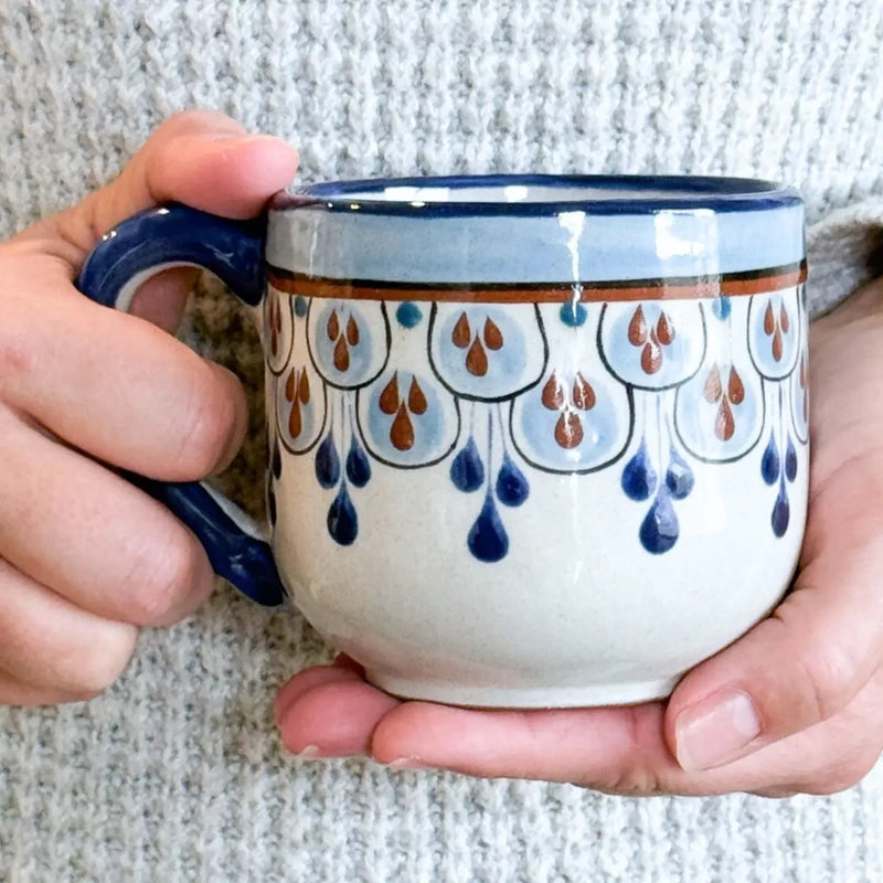 Hand-Painted Ceramic Barrel Mug