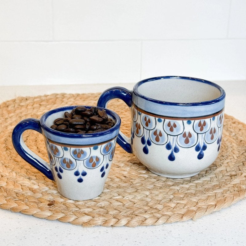 Hand-painted Ceramic Barrel Mug