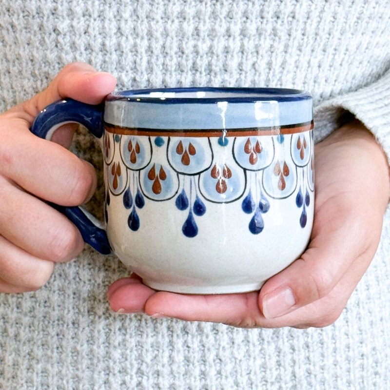 Hand-painted Ceramic Barrel Mug