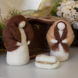 Handmade Petite Felt Nativity with Barn