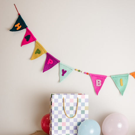 Happy Birthday Felt Pennant Garland 1