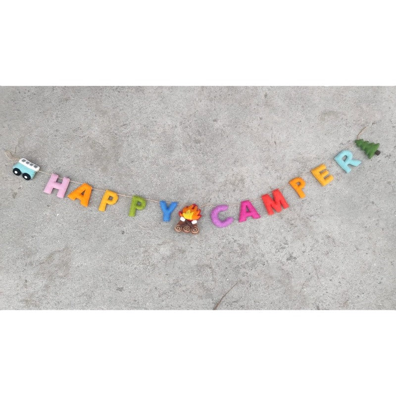 Happy Camper Felt Garland