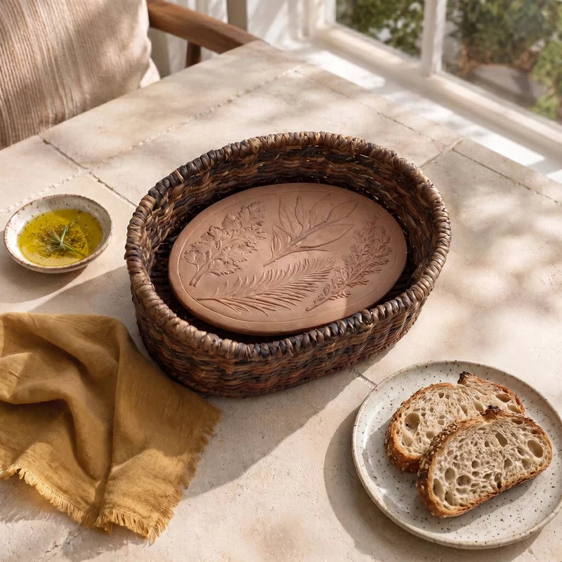 Herb Harvest Bread Warmer Basket