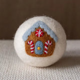 Holiday Eco Wool Dryer Ball - Gingerbread House
