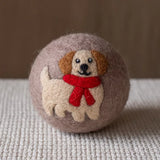 Holiday Eco Wool Dryer Ball - Goldie Dog