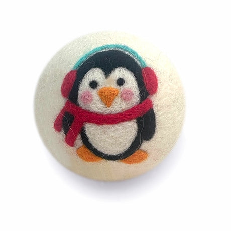 Holiday Eco Wool Dryer Ball - Holiday Penguin