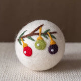 Holiday Eco Wool Dryer Ball - Ornaments on a Branch