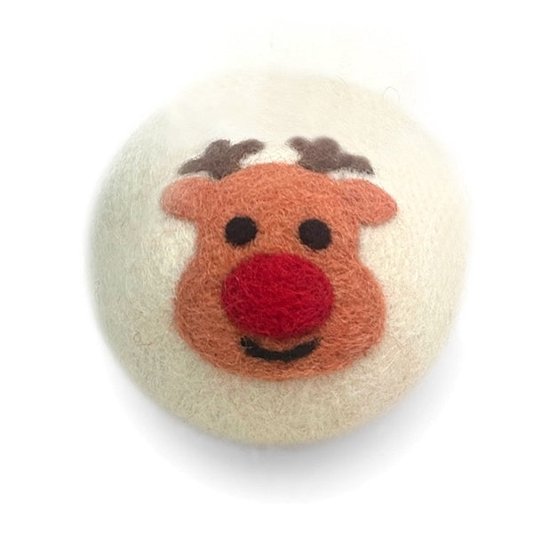 Holiday Eco Wool Dryer Ball - Reindeer