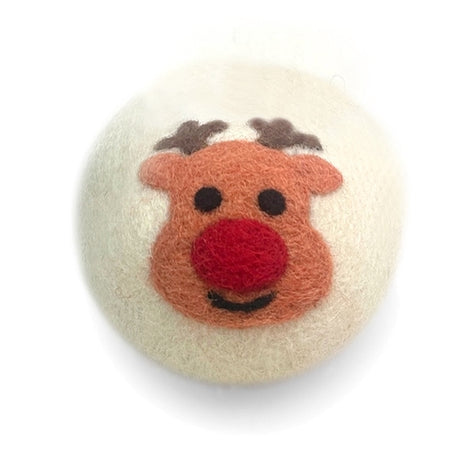 Holiday Eco Wool Dryer Ball - Reindeer