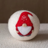 Holiday Eco Wool Dryer Ball - Santa Gnome