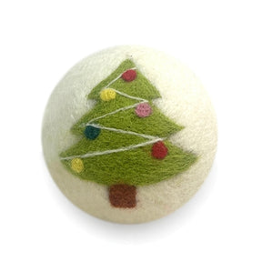 Holiday Eco Wool Dryer Ball - Tree