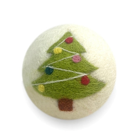 Holiday Eco Wool Dryer Ball - Tree