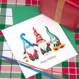 Holiday Gnomes Quilling Card styled 2
