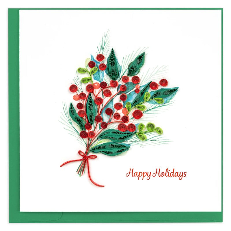 Holly Berry Bunch Quilling Card