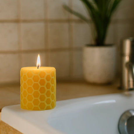 Honeycomb Pillar Candle