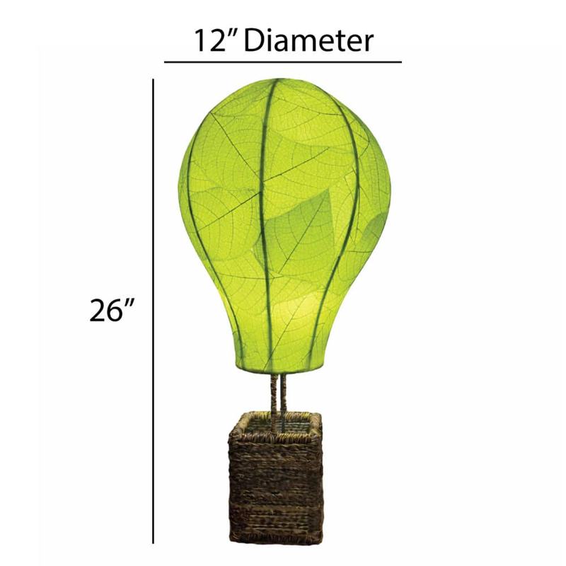 Hot Air Balloon Table Lamp - Green - est. ship 5/2026