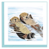 Hugging Otters Quilling Card