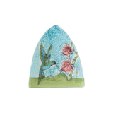 Green Hummingbird on Blue with Pink Flower Night Light