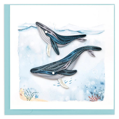 Humpback Whales Quilling Card