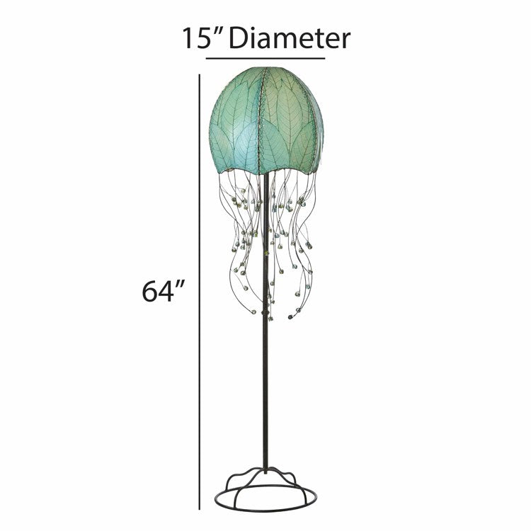 Jellyfish Floor Leaf Lamp - Blue size