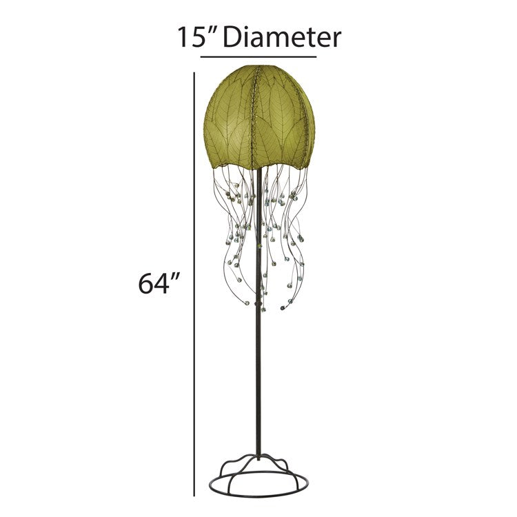 Jellyfish Floor Leaf Lamp – Green 2