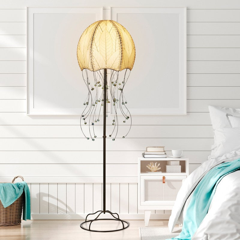 Jellyfish Floor Leaf Lamp – Natural 1