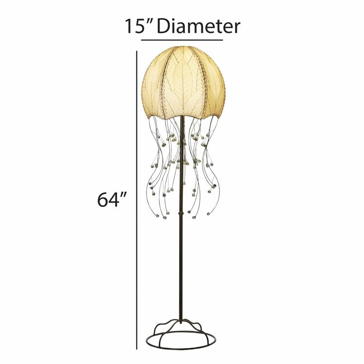 Jellyfish Floor Leaf Lamp – Natural 2