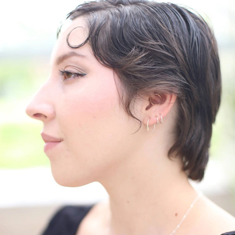 Journey of Hope Huggie Earrings Sterling Silver