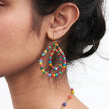 Kantha Milieu Double Teardrop Earrings