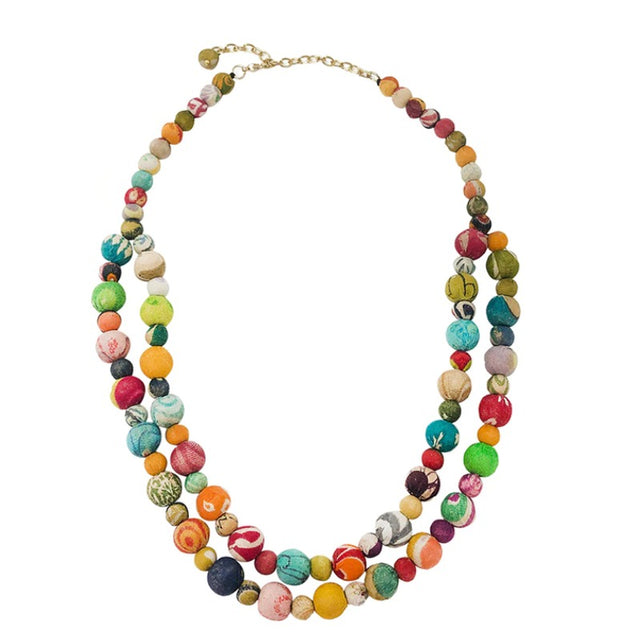 Kantha Tandem Necklace