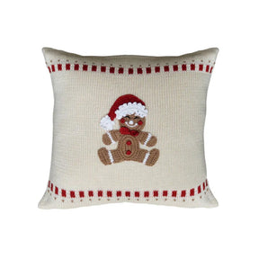 Knit Gingerbread Man 10” Pillow