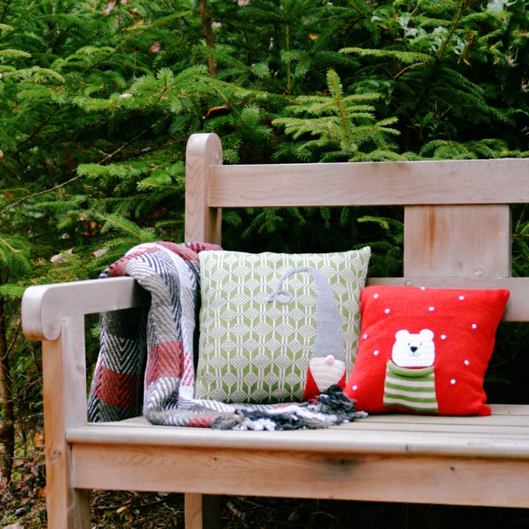 Knit Pillows Styled