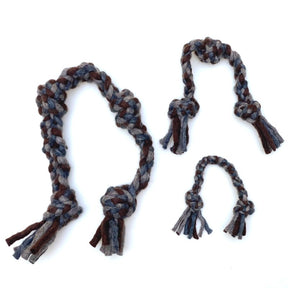 Knotted Rope Dog Toy Natural:Grey