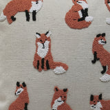 Knotty Fox Embroidered Pillow