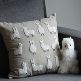 Knotty Llama Pillow Styled with Alpaca