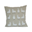 Knotty Llama Pillow White Background